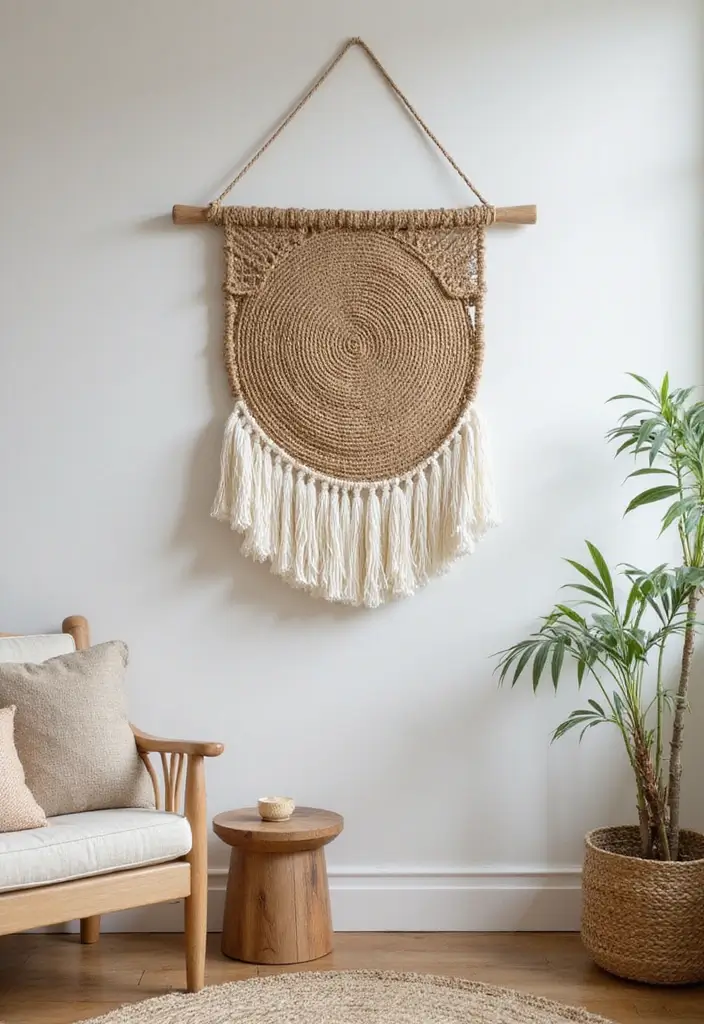 27 DIY Crafts for Home Decor Creative Projects for All Seasons - 10. Natural Fiber Wall Hangings