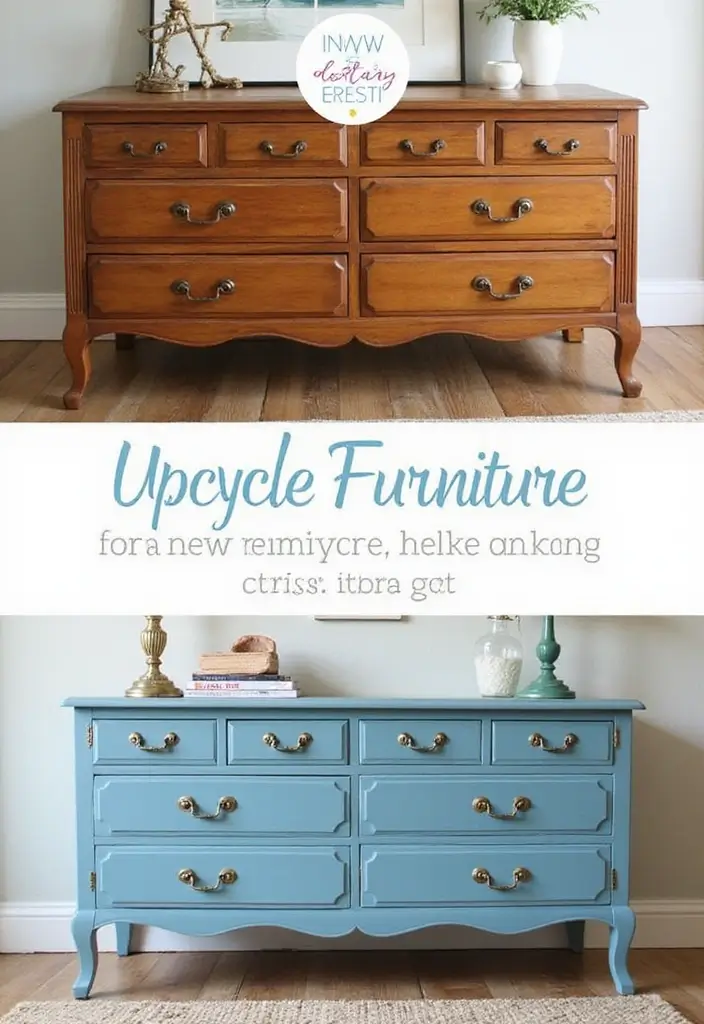 27 DIY Crafts for Home Decor Creative Projects for All Seasons - 15. Upcycled Furniture Makeover