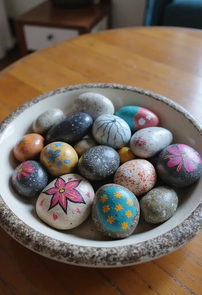 27 DIY Crafts for Home Decor Creative Projects for All Seasons - 19. Hand-Painted Rocks