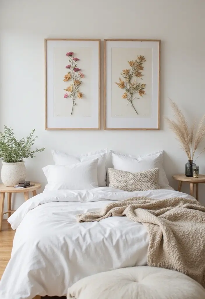 27 DIY Home Decor Easy Bedroom Craft Ideas for a Relaxing Space - 10. Nature-Inspired Wall Art