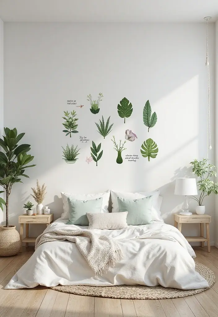 27 DIY Home Decor Easy Bedroom Craft Ideas for a Relaxing Space - 12. Eco-Friendly Wall Decals