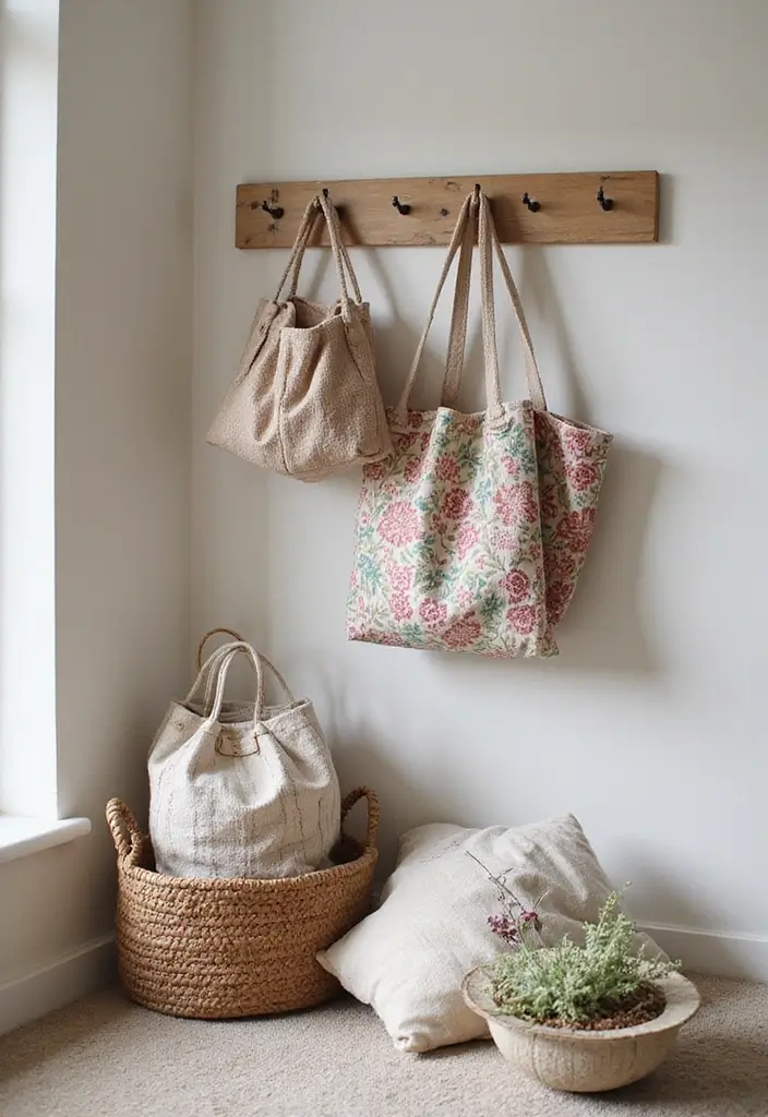 27 DIY Home Decor Easy Bedroom Craft Ideas for a Relaxing Space - 13. Handmade Tote Bags