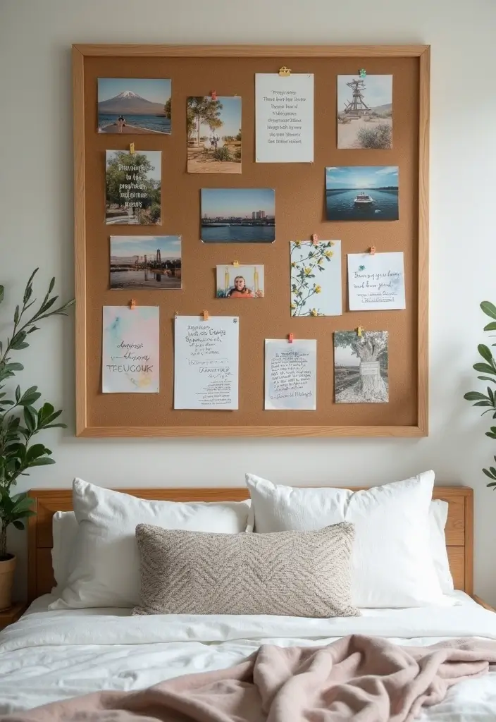 27 DIY Home Decor Easy Bedroom Craft Ideas for a Relaxing Space - 20. Personal Style Bulletin Board