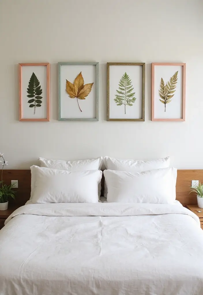 27 DIY Home Decor Easy Bedroom Craft Ideas for a Relaxing Space - 24. DIY Nature Prints