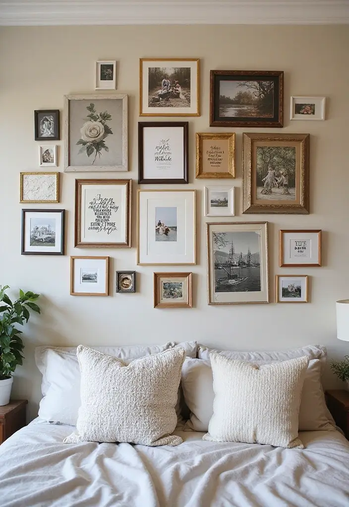 27 DIY Home Decor Easy Bedroom Craft Ideas for a Relaxing Space - 5. DIY Photo Collage Wall