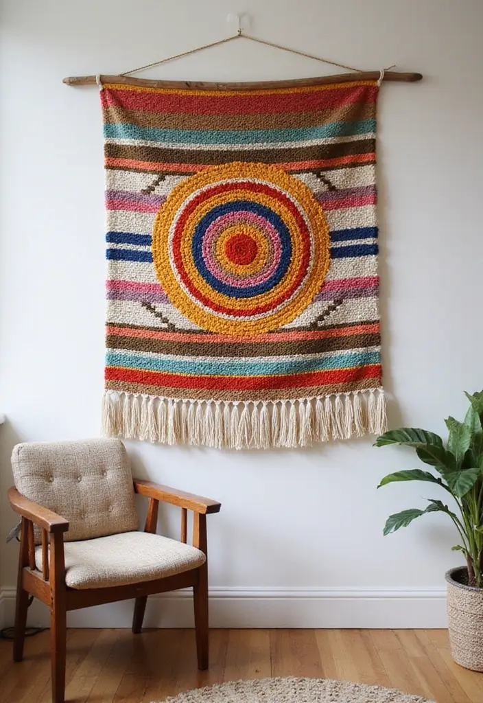 27 DIY Home Decor on a Budget Projects That Look Luxurious - 11. DIY Woven Wall Hanging