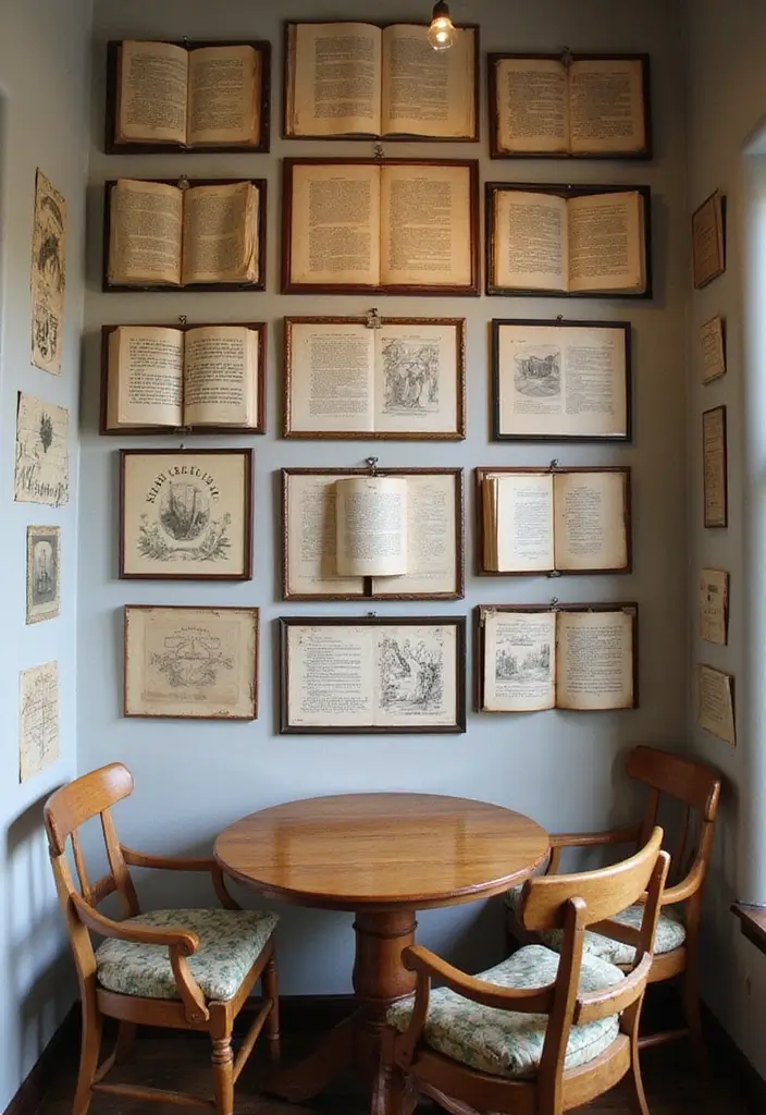 27 DIY Home Decor on a Budget Projects That Look Luxurious - 14. DIY Vintage Book Page Art