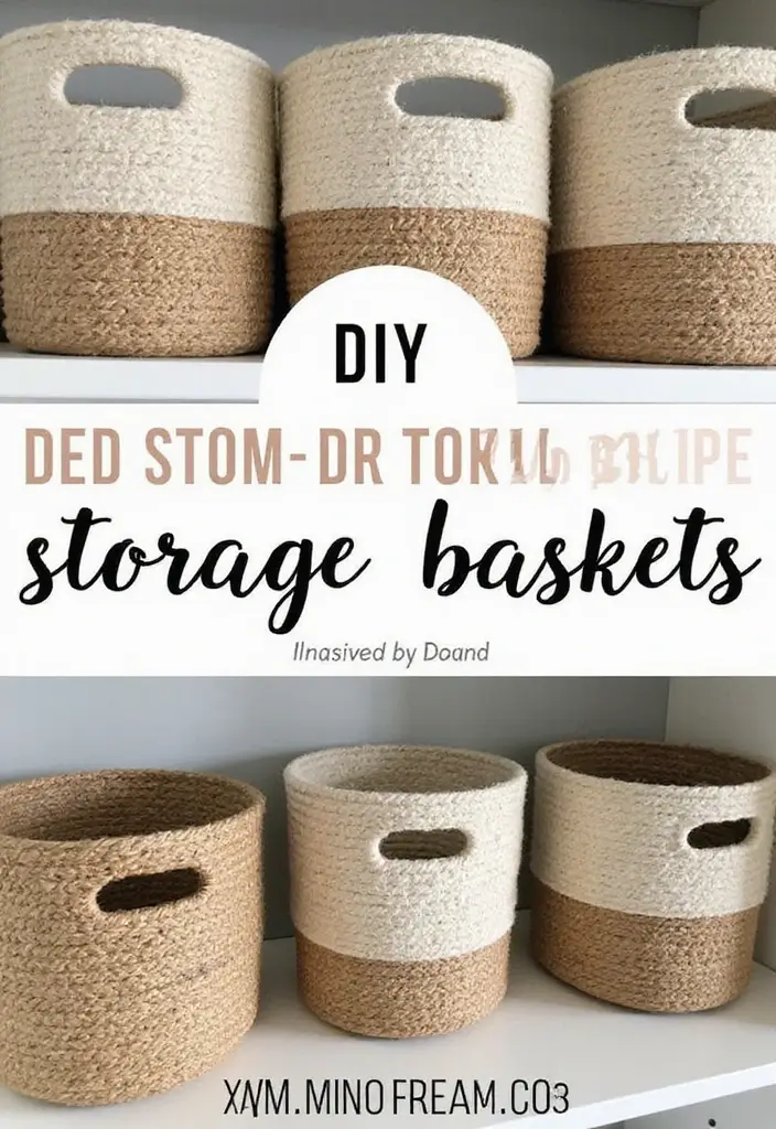 27 DIY Home Decor on a Budget Projects That Look Luxurious - 16. DIY Decorative Storage Baskets