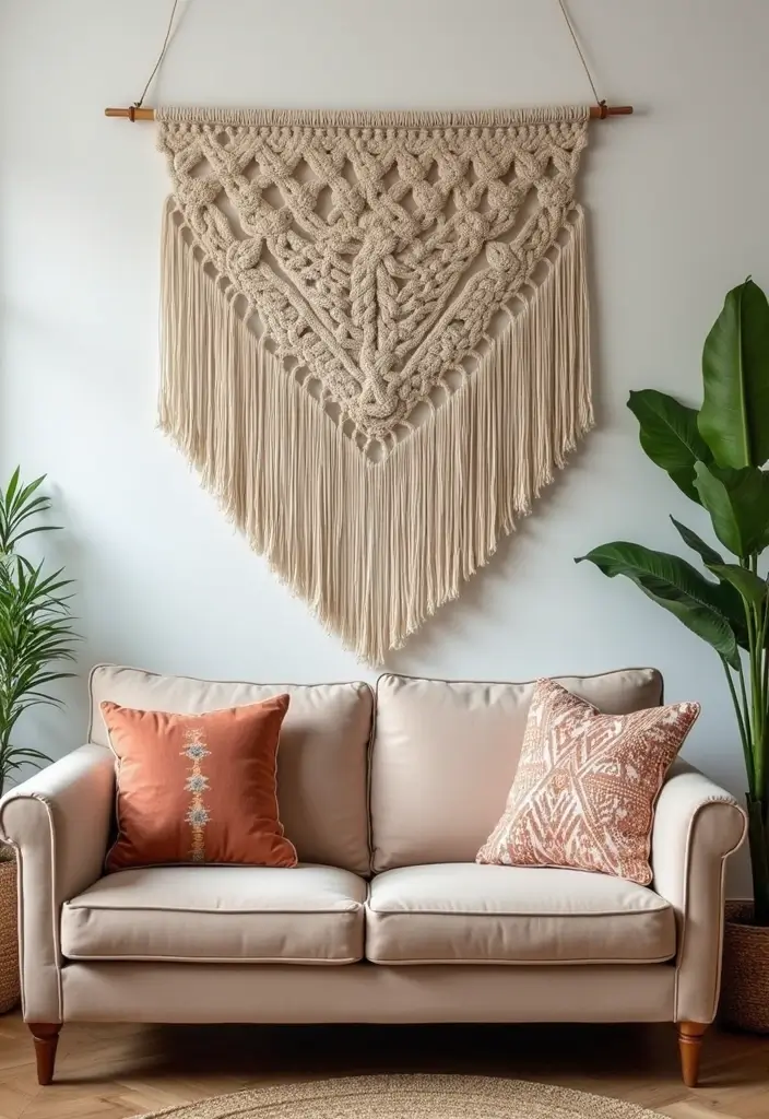 27 DIY Home Decor on a Budget Projects That Look Luxurious - 2. DIY Macramé Wall Hanging