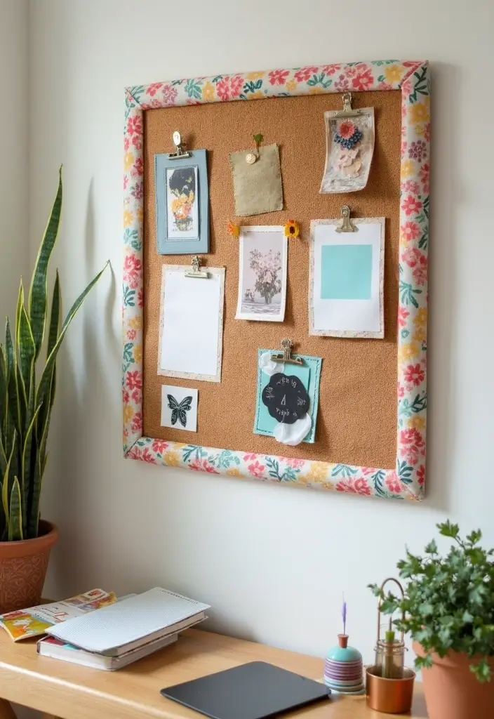 27 DIY Home Decor on a Budget Projects That Look Luxurious - 22. DIY Fabric Covered Bulletin Board