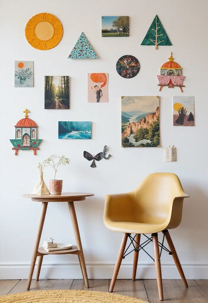 27 DIY Paper Crafts Decoration Wall Art Home Decor for Beginners - 10. Collaged Wall Decals