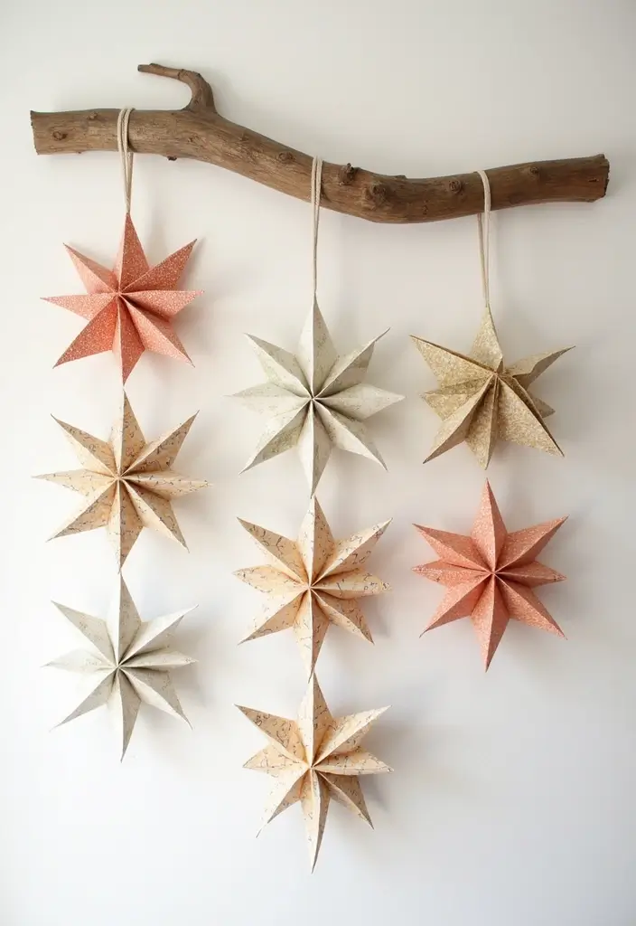 27 DIY Paper Crafts Decoration Wall Art Home Decor for Beginners - 11. Origami Wall Hangings