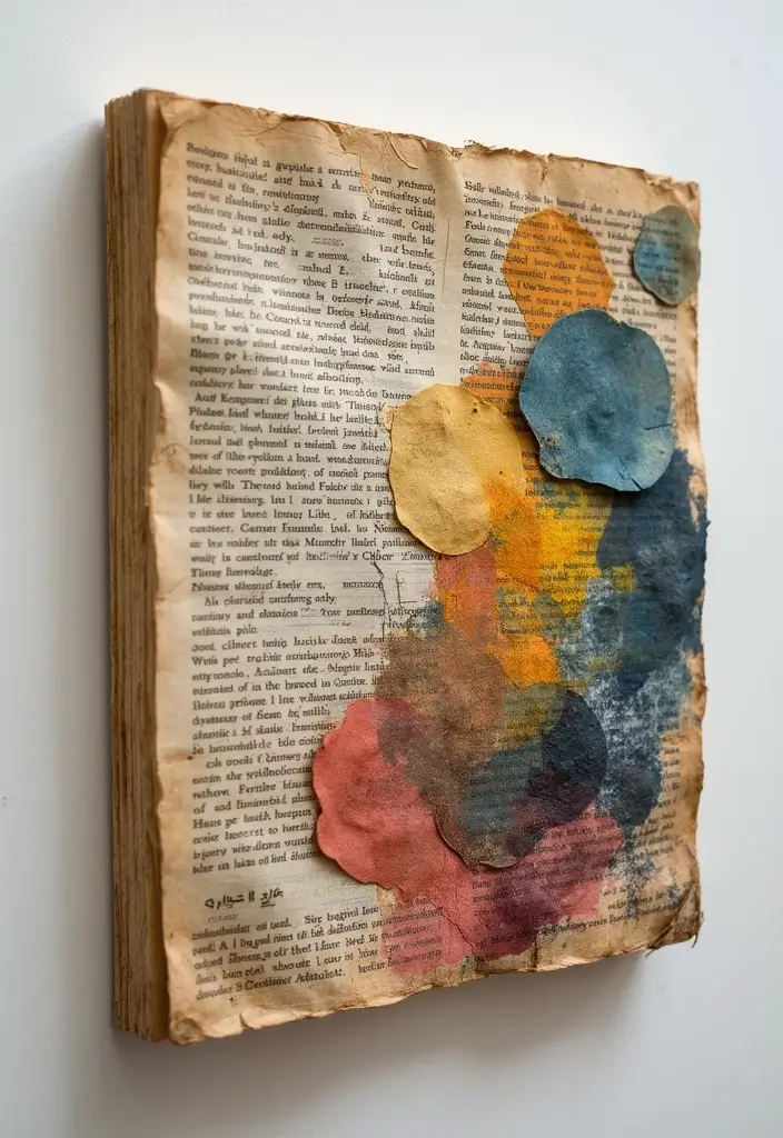 27 DIY Paper Crafts Decoration Wall Art Home Decor for Beginners - 14. Upcycled Paper Art