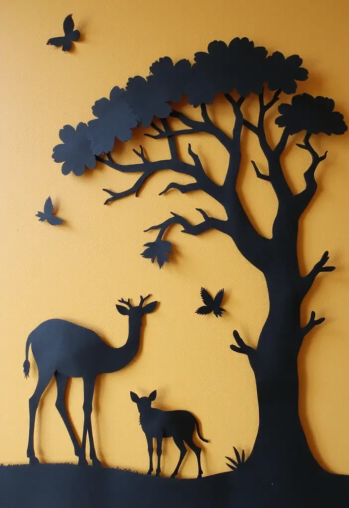 27 DIY Paper Crafts Decoration Wall Art Home Decor for Beginners - 7. Paper Silhouettes