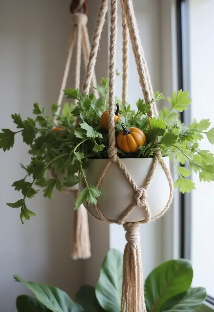 27 Fall Decor Ideas for the Home Boho Vibes for Free Spirits - 1. Macramé Plant Hangers