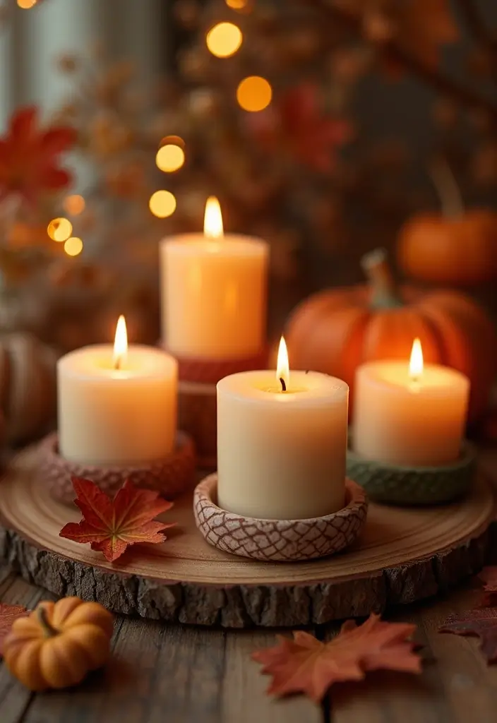 27 Fall Decor Ideas for the Home Boho Vibes for Free Spirits - 11. Incorporating Candles