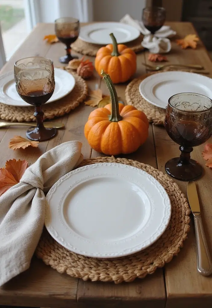 27 Fall Decor Ideas for the Home Boho Vibes for Free Spirits - 14. Earthy Table Settings