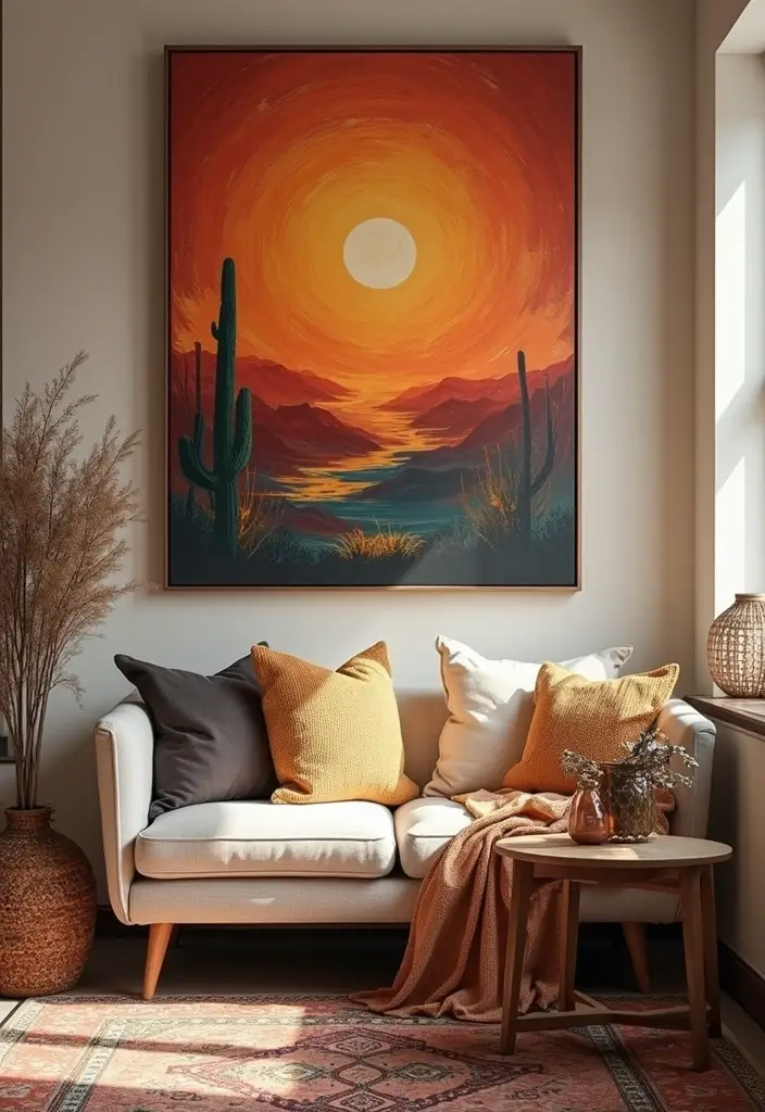 27 Fall Decor Ideas for the Home Boho Vibes for Free Spirits - 19. Statement Wall Art