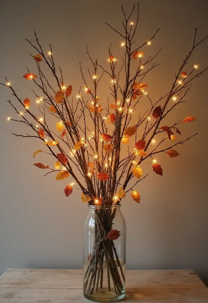 27 Fall Decor Ideas for the Home Boho Vibes for Free Spirits - 23. Embrace Nature with Branch Displays