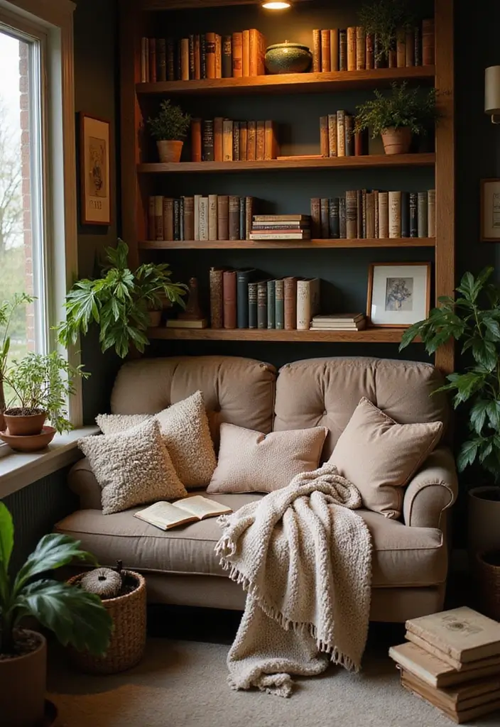 27 Fall Decor Ideas for the Home Boho Vibes for Free Spirits - 24. Cozy Reading Nook
