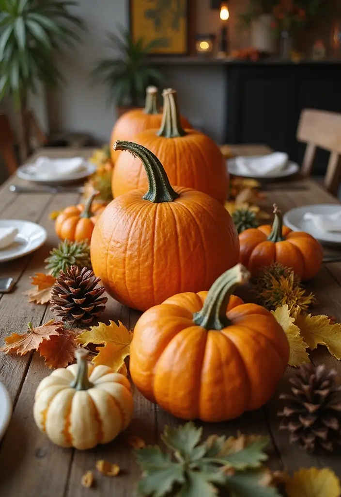 27 Fall Decor Ideas for the Home Farmhouse Style You’ll Adore - 1. Pumpkin Patch Centerpiece