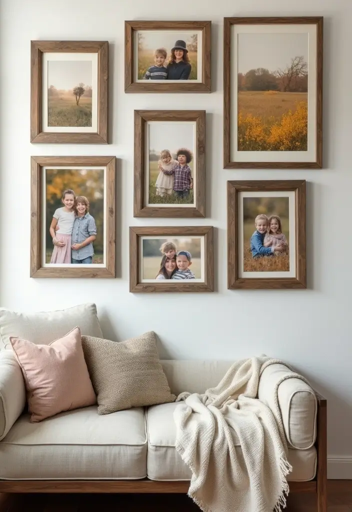 27 Fall Decor Ideas for the Home Farmhouse Style You’ll Adore - 11. Rustic Picture Frames