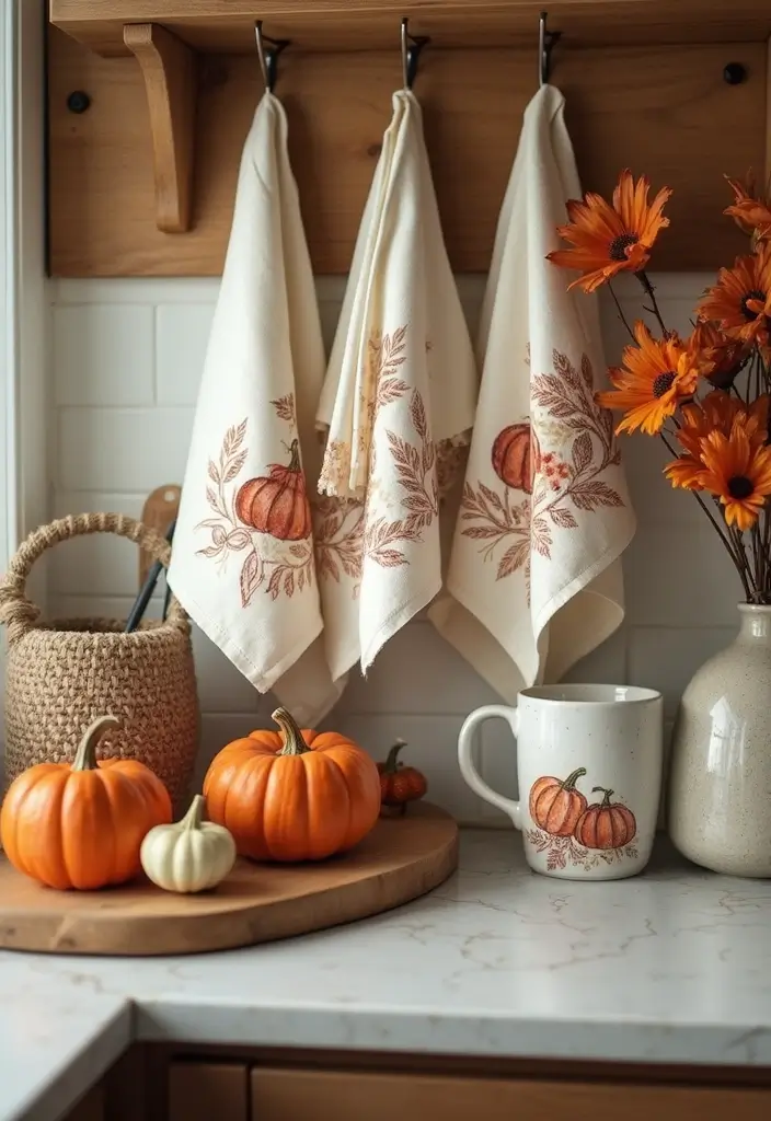 27 Fall Decor Ideas for the Home Farmhouse Style You’ll Adore - 14. Fall-Themed Kitchen Accessories