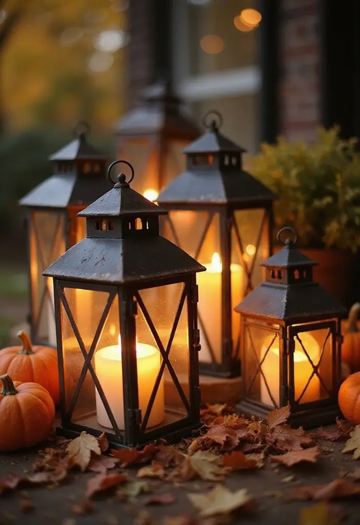 27 Fall Decor Ideas for the Home Farmhouse Style You’ll Adore - 4. Farmhouse-Style Lanterns