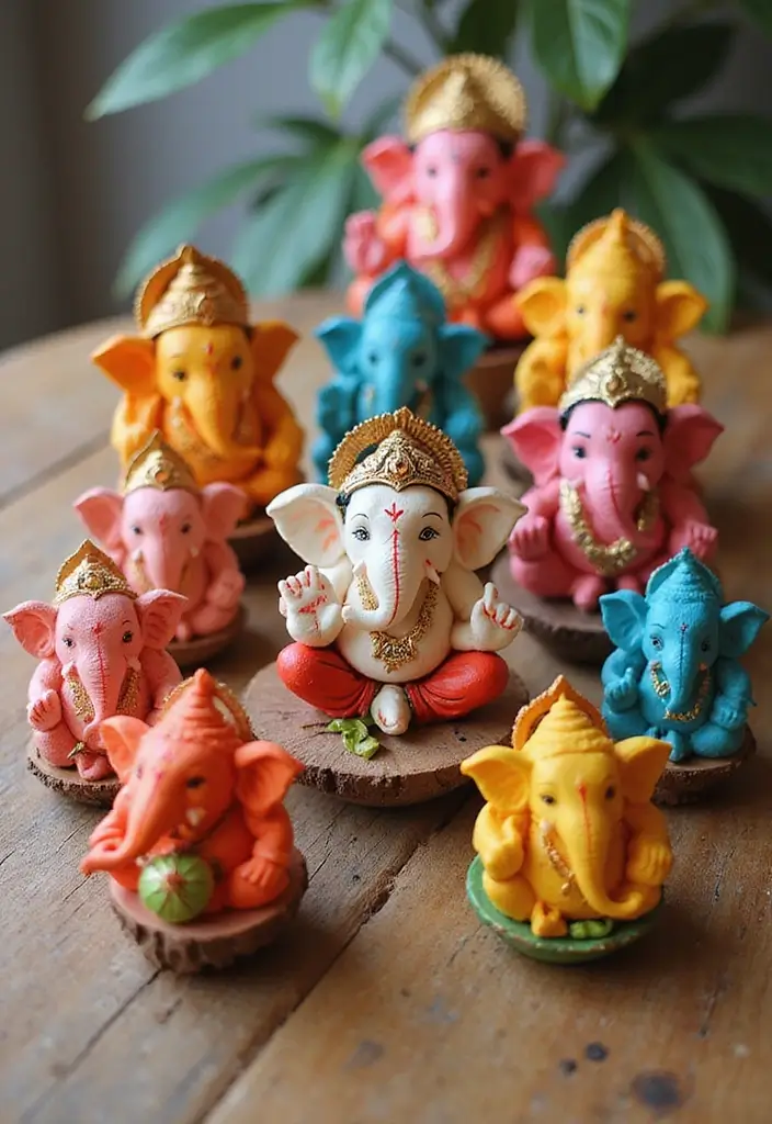 27 Ganesh Decoration Ideas for Simple Yet Beautiful Home Decor - 3. DIY Paper Mache Ganesh Decorations