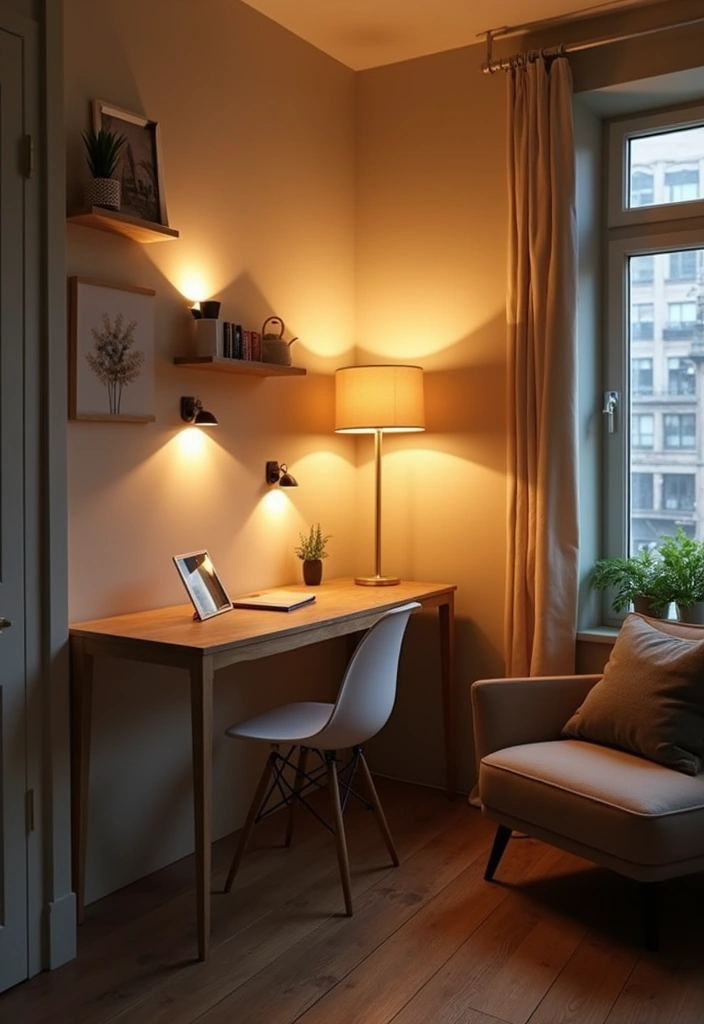 27 Home Decor Ideas for Small Spaces That Feel Spacious - 14. Use Wall-Mounted Lighting