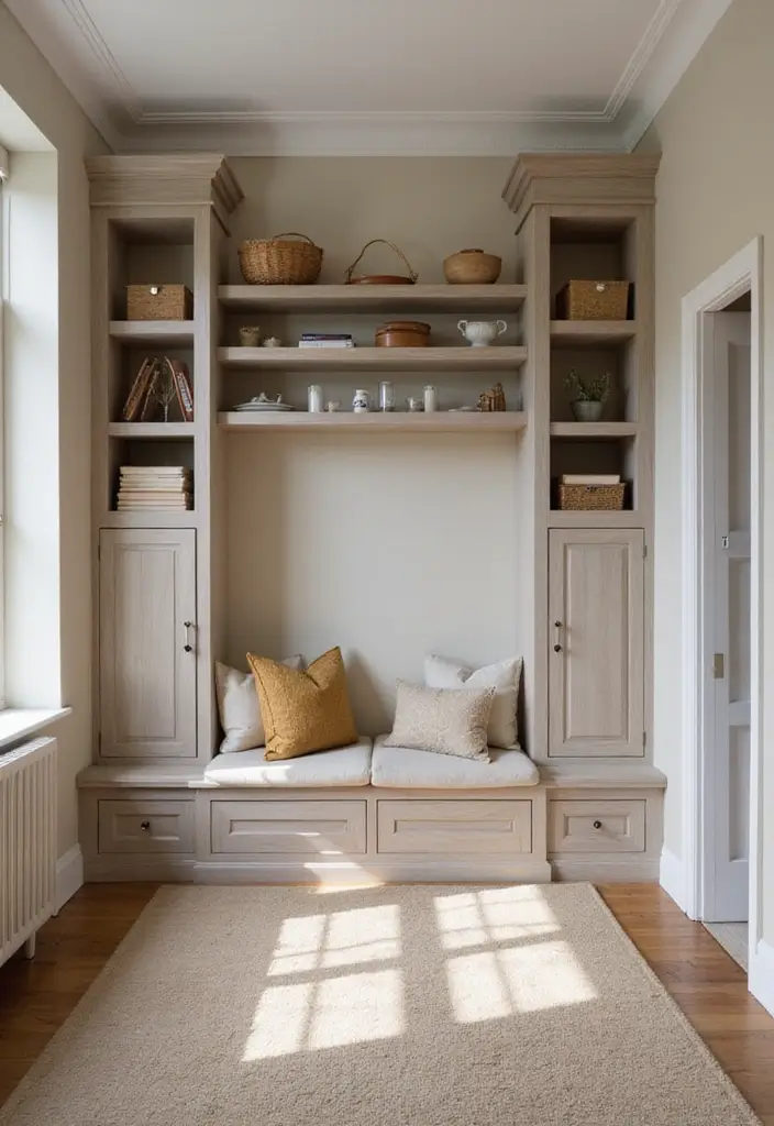 27 Home Decor Ideas for Small Spaces That Feel Spacious - 24. Add Built-In Furniture