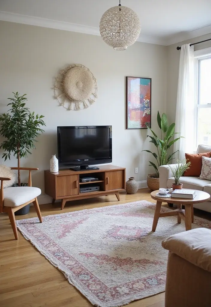 27 Home Decor Ideas for Small Spaces That Feel Spacious - 8. Use Rugs to Define Spaces