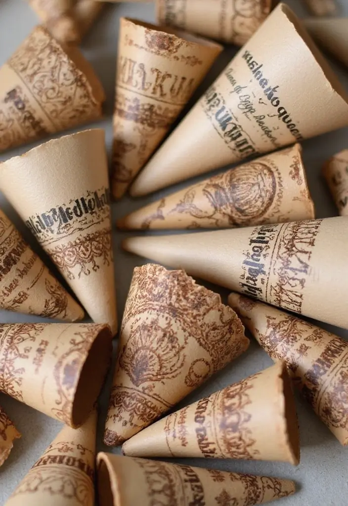 27 Mehendi Function Decor at Home Simple and Elegant Ideas - 10. Eco-Friendly Henna Cones