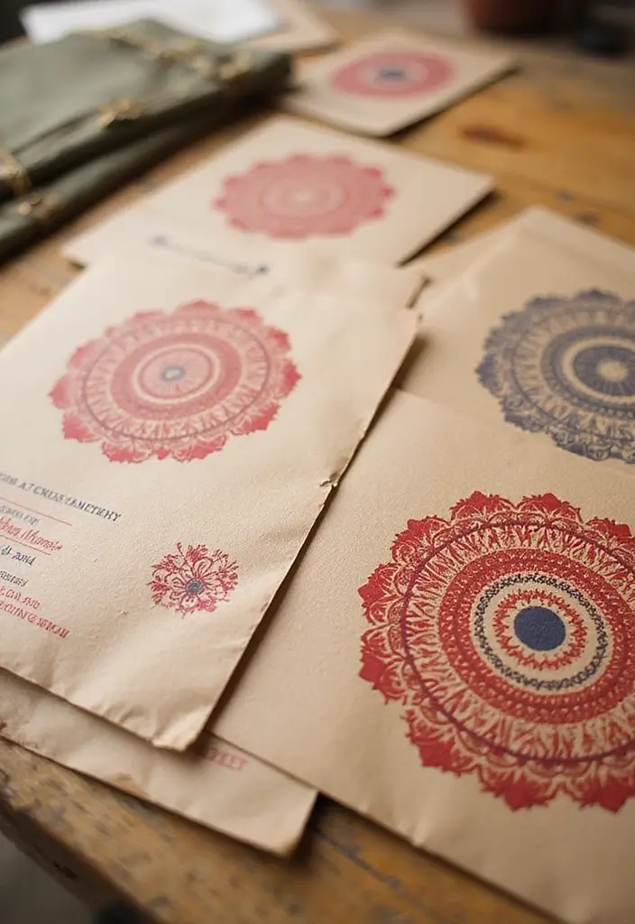 27 Mehendi Function Decor at Home Simple and Elegant Ideas - 25. Eco-Friendly Invitation Cards