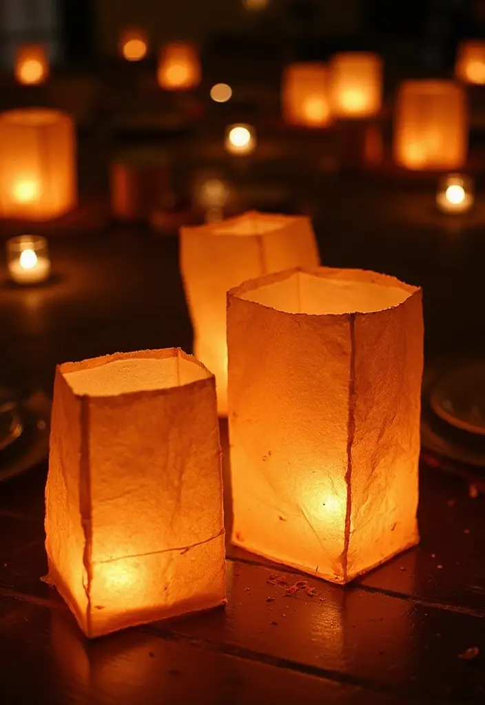 27 Mehendi Function Decor at Home Simple and Elegant Ideas - 5. Handmade Paper Lanterns