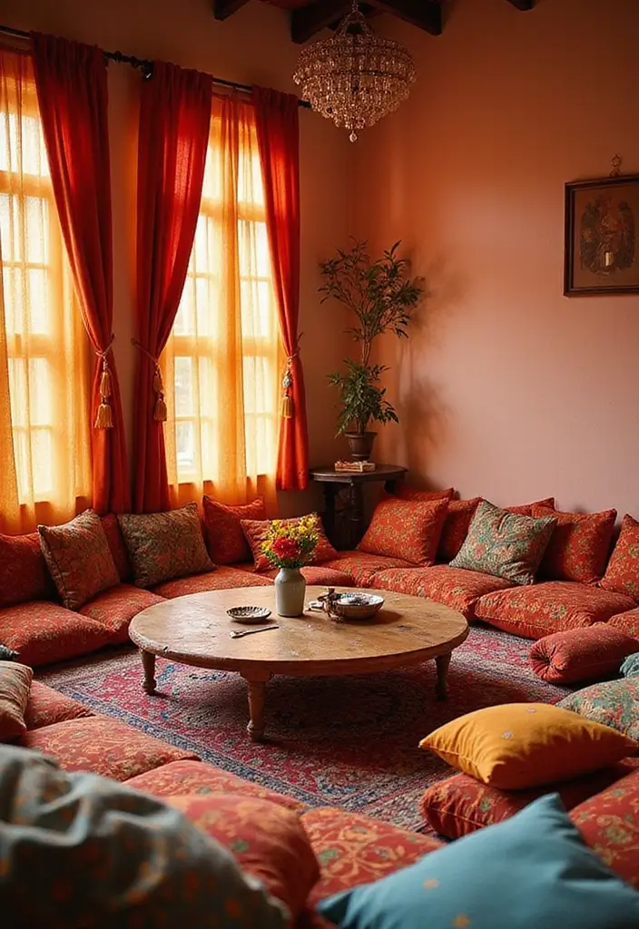 27 Mehendi Function Decor at Home Simple and Elegant Ideas - 8. Sustainable Seating Arrangements