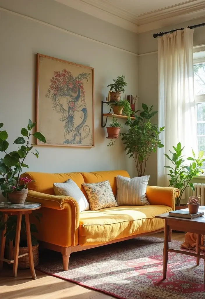 27 Spring Home Decor Ideas: Living Rooms Full of Fresh Energy - 5. Upcycled Furniture Finds