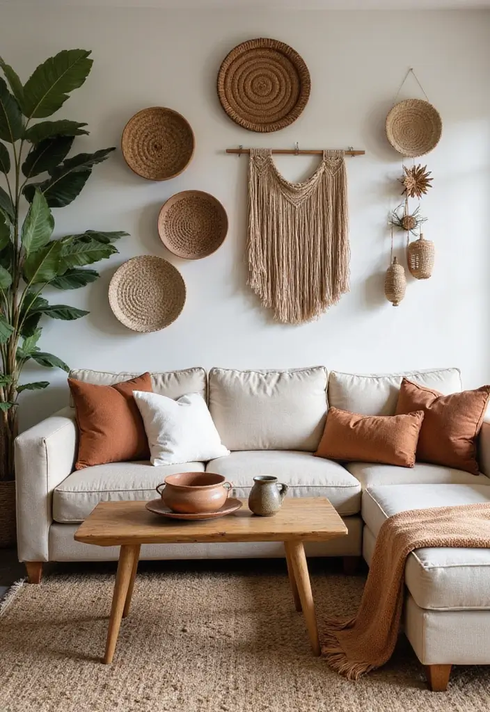 27 Spring Home Decor Ideas: Living Rooms Full of Fresh Energy - 9. Handmade Decorative Accents
