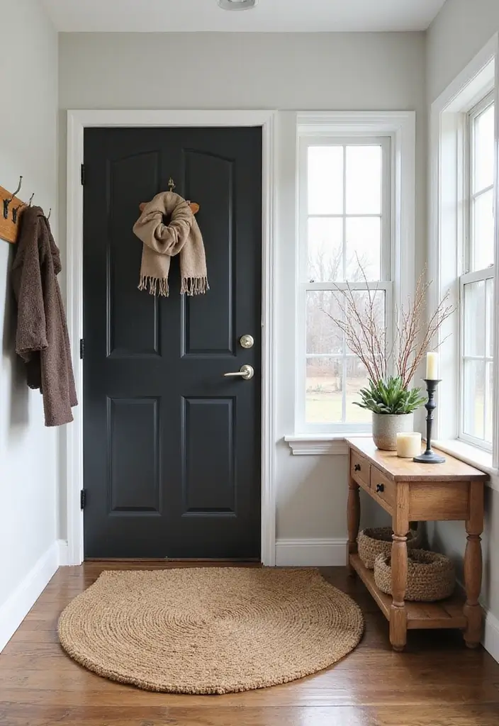 27 Winter Decor Ideas for the Home to Keep It Warm and Inviting - 17. Create a Winter Entryway