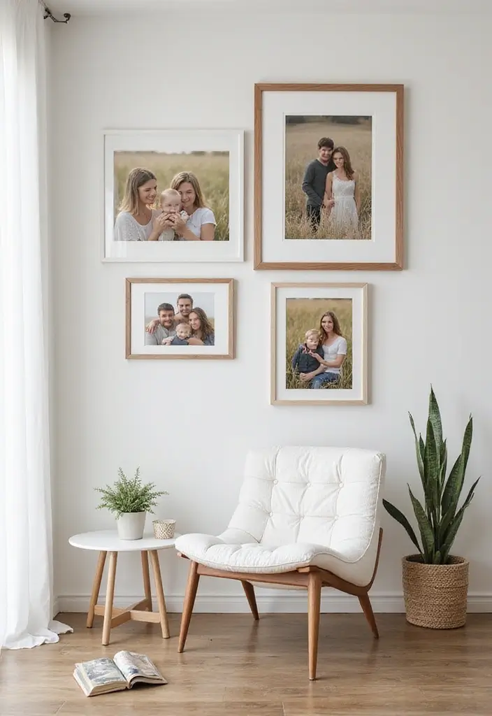 27 Winter Decor Ideas for the Home to Keep It Warm and Inviting - 24. Display Family Memories