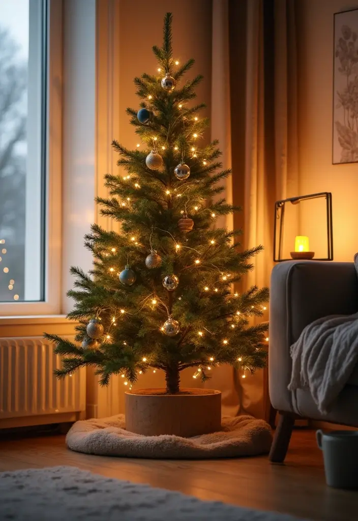 27 Winter Decor Ideas for the Home to Keep It Warm and Inviting - 26. Opt for a Simple Christmas Tree