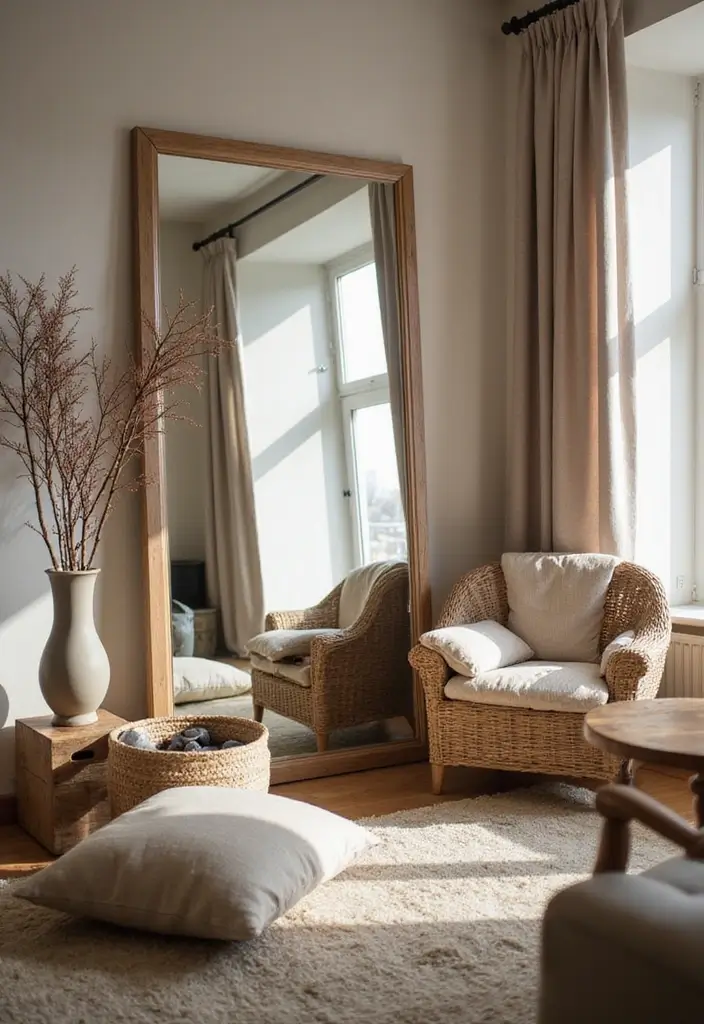 27 Winter Decor Ideas for the Home to Keep It Warm and Inviting - 9. Use Mirrors to Reflect Light