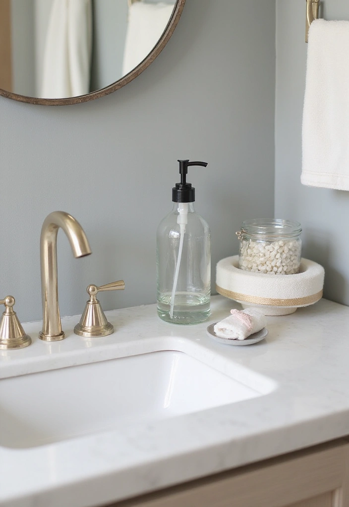 28 DIY Glass Bottle Crafts Ideas Home Decor for Creative Reuse - 11. Functional Bottle Soap Dispenser