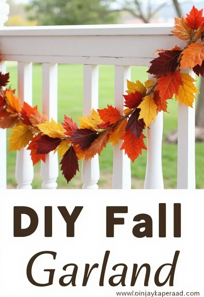 28 Fall Decor Ideas for the Home Outdoor Looks to Welcome Guests - 17. DIY Fall Garland