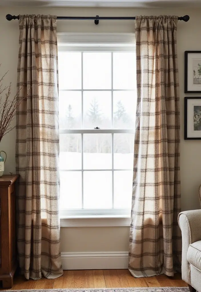 28 Home Decor Ideas Living Room Farmhouse Style You Can DIY - 10. Farmhouse-Style Curtains