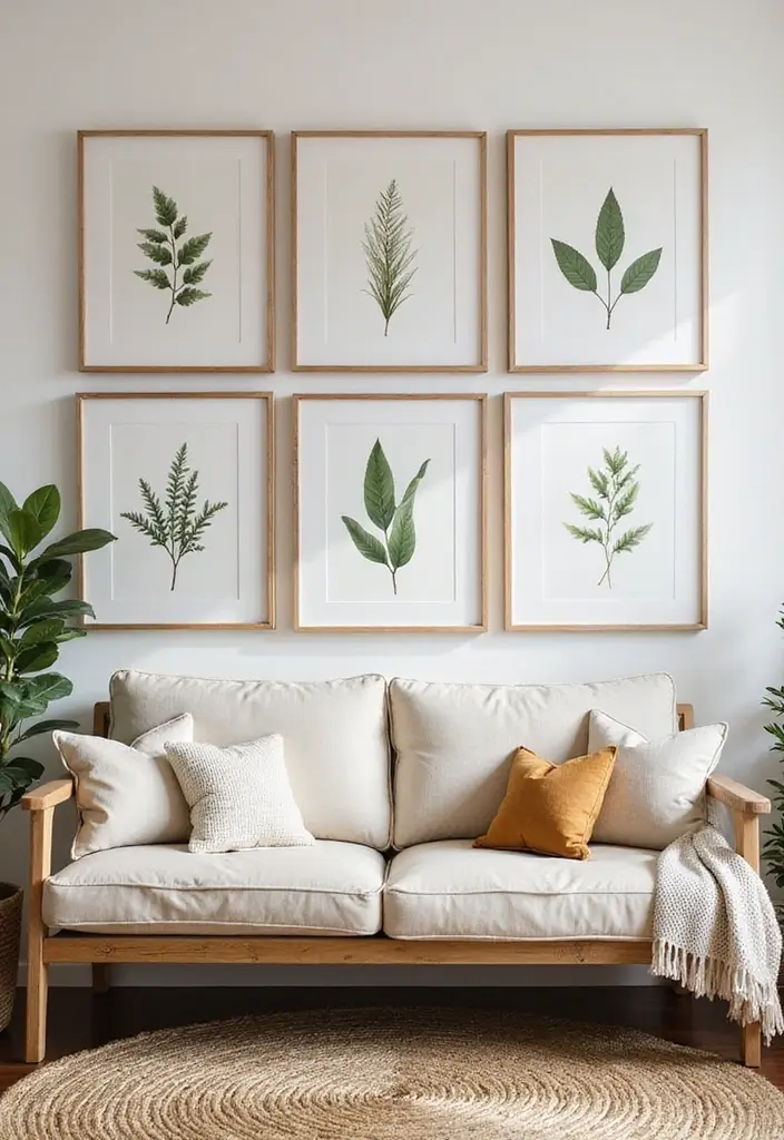 28 Home Decor Ideas Living Room Farmhouse Style You Can DIY - 13. Botanical Prints