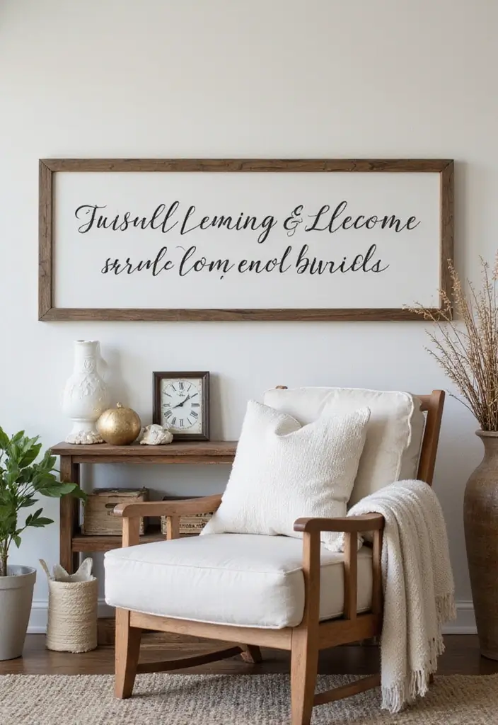 28 Home Decor Ideas Living Room Farmhouse Style You Can DIY - 6. DIY Wooden Signs