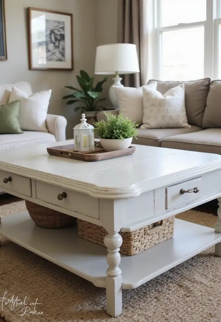 28 Home Decor Ideas Living Room Farmhouse Style You Can DIY - 7. Upcycled Furniture