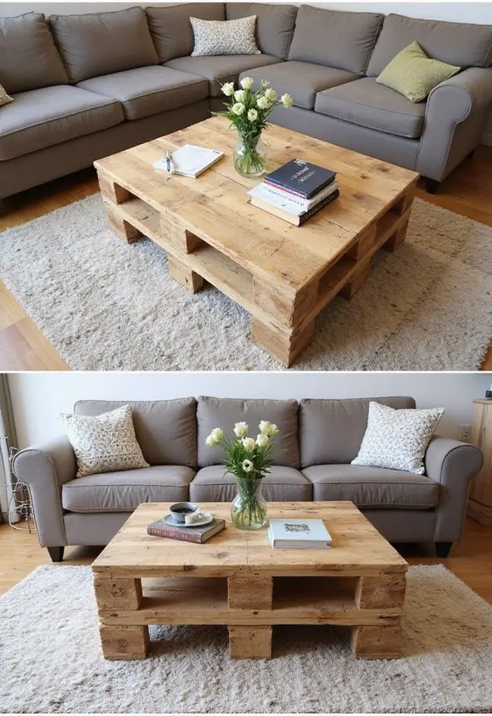 28 Home Decor Ideas Living Room on a Budget That Look Expensive - 1. Upcycled Coffee Table