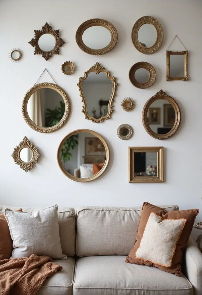 28 Home Decor Ideas Living Room on a Budget That Look Expensive - 11. Elegant Mirrors